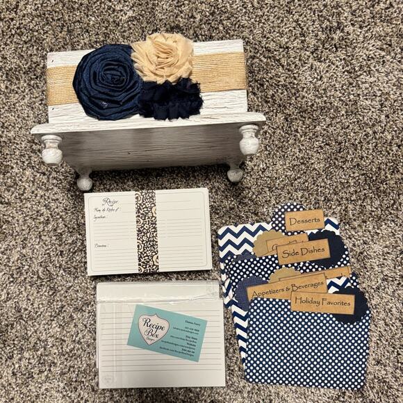 Rustic Recipe Box with Cards and Dividers NIB NWT - Picture 1 of 1